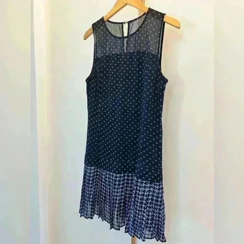 Abercrombie & Fitch Women's Geometric  Drop Waist Dress Blue 6T